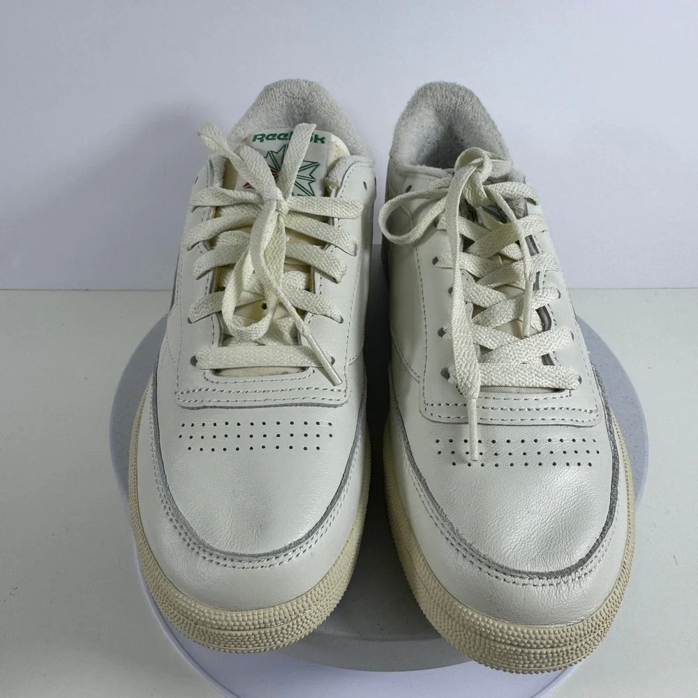 Reebok Club C 85 Vintage Leather Sneakers Womens Chalk Glen Green V69406‎